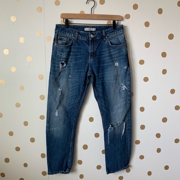 Zara Denim - Zara Distressed Boyfriend Jeans